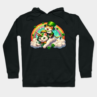 Cat St Patrick's Day Catrick's Day Irish Cat Leprechaun Hoodie